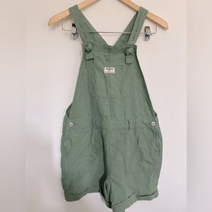 Oshkosh B'gosh Green Overall Shorts - Linen blend